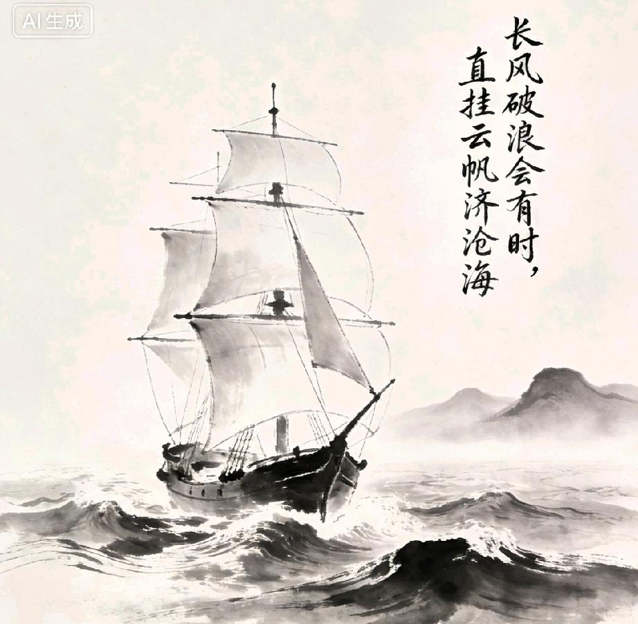 人这一生谁没遇过迷茫低谷，就像行船撞上风浪，可真正的勇气从不是一帆风顺，而是明知