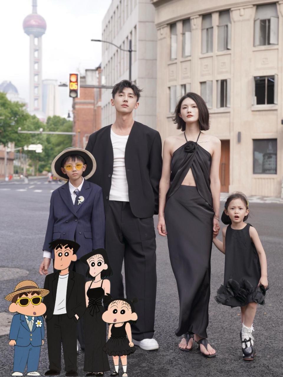 附教程🙋‍♀️刚出的蜡笔小新风格Get.- 这也太适合亲子群像了吧 ...