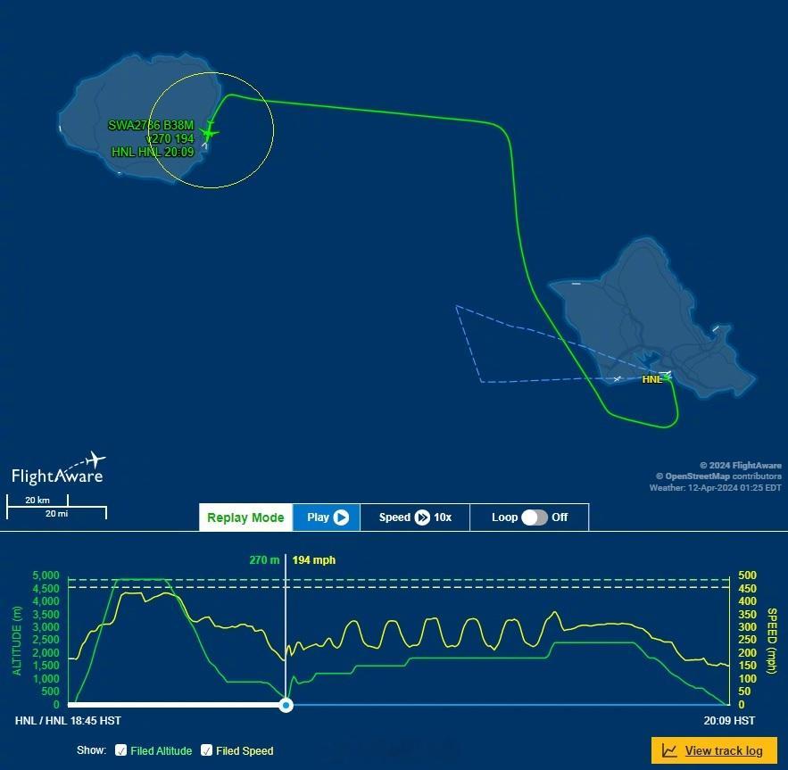 【机组操作失误 飞机险些低空坠海】今年4月11日，美国西南航空一架737 MAX