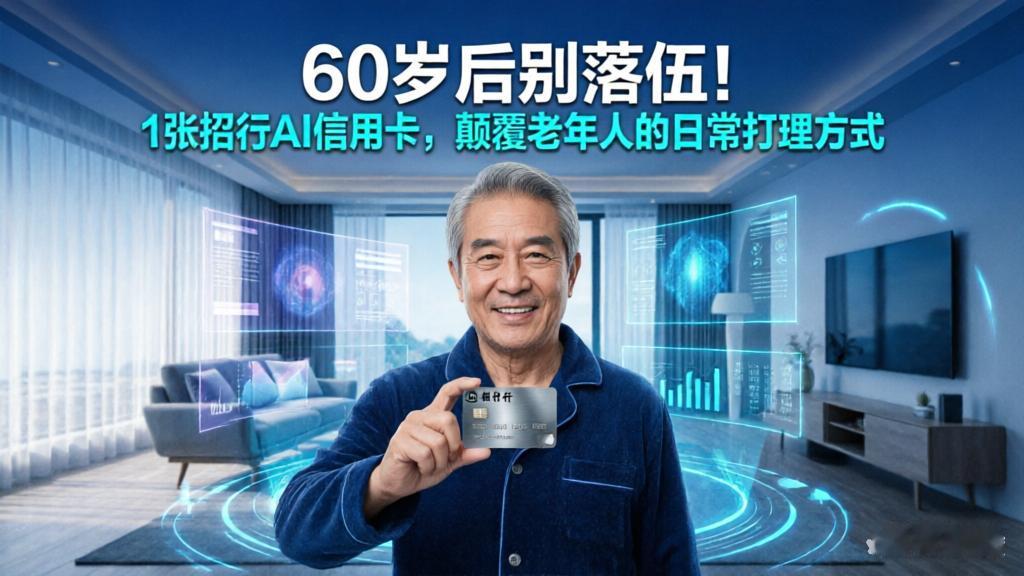 60岁后别落伍！1张招行AI信用卡，颠覆老年人的日常打理方式
 
人到晚年，最难