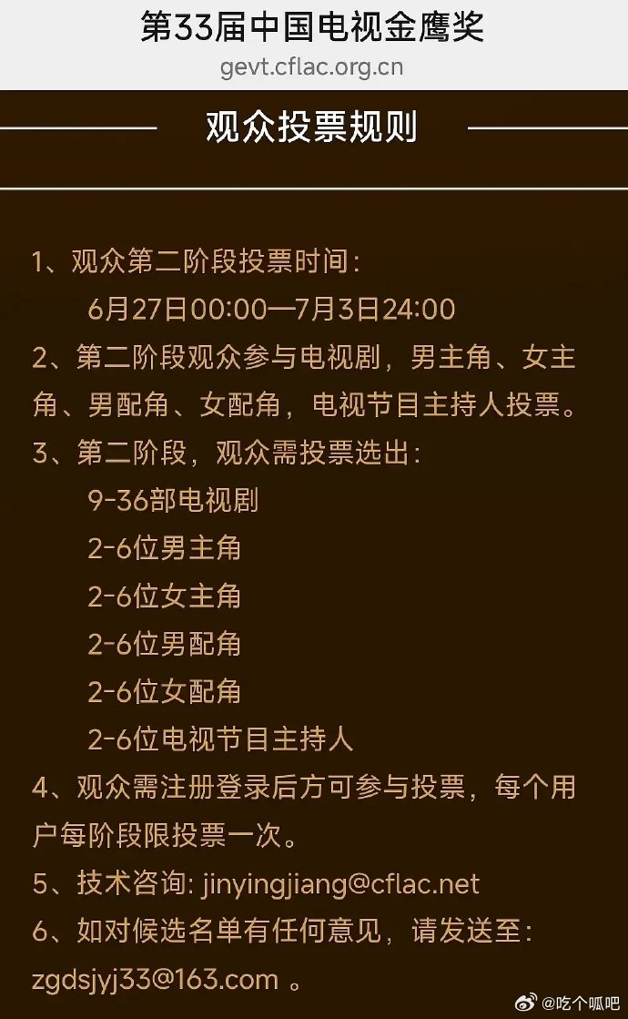 金鹰奖现在好像改正了金鹰奖要走正规演技路线了终于等到金鹰奖大整改！砍掉人气奖、压