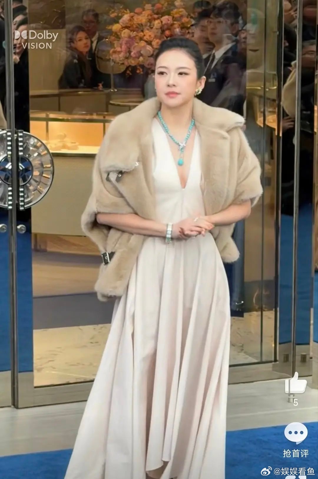 章子怡出席Tiffany活动是不是胖了 