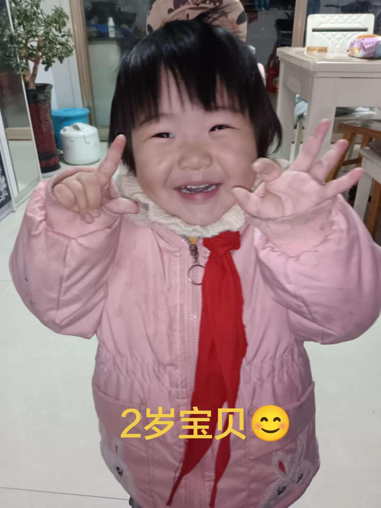 苗蛋儿。再有8天，就两周岁了，小家伙自己带上红领巾，特别高兴。作为父母我们终其一