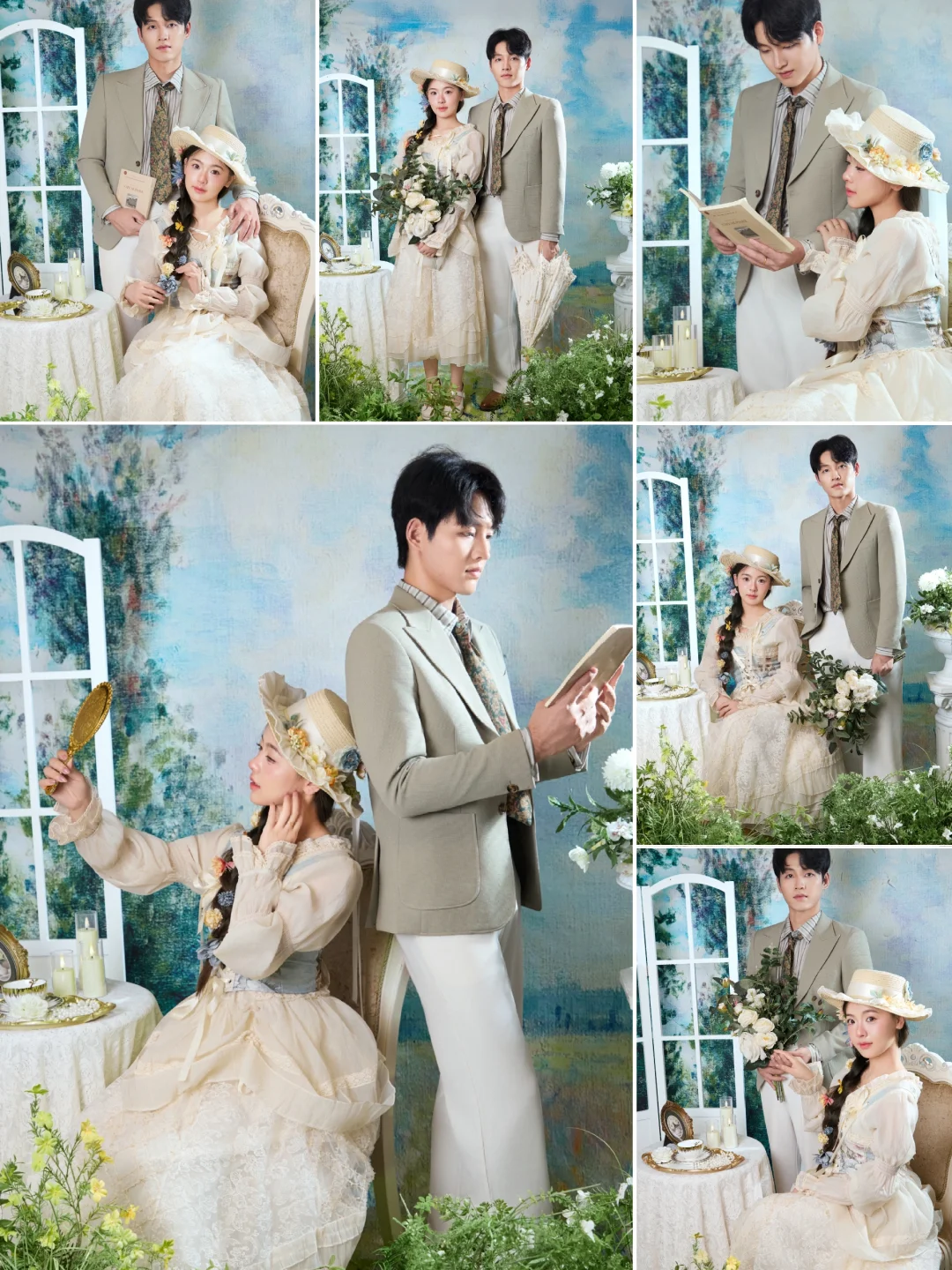 法式田园油画风情侣写真｜这套真的美爆了！