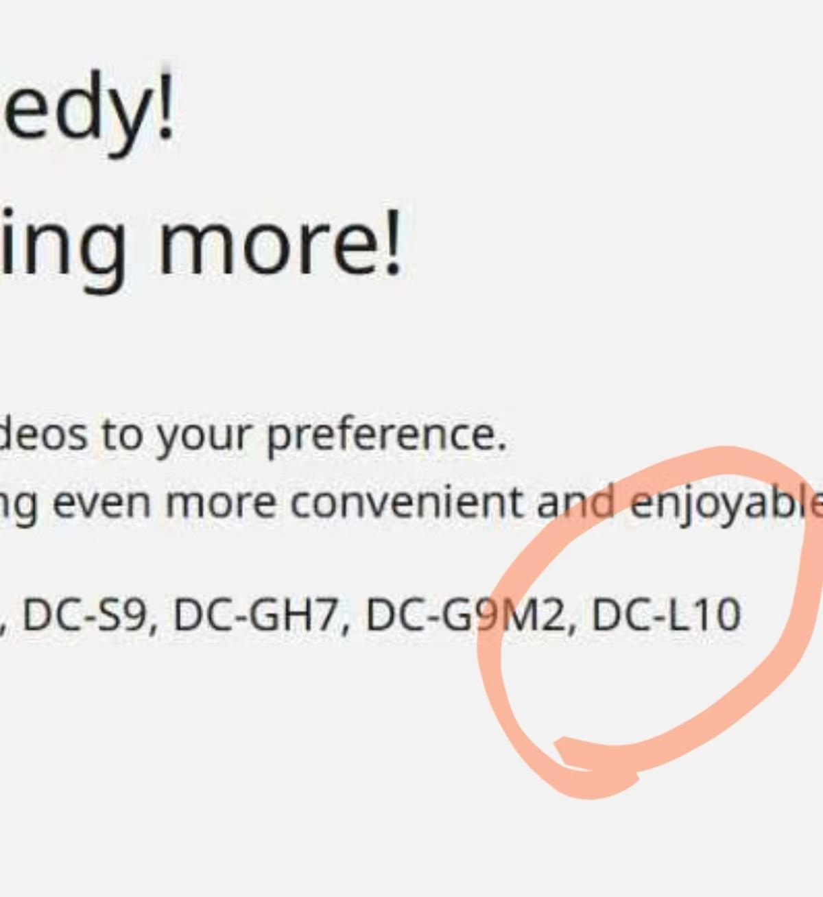 刚刚，有网友发现松下全球网站Lumix Lab App兼容机型里多出了一个新型号