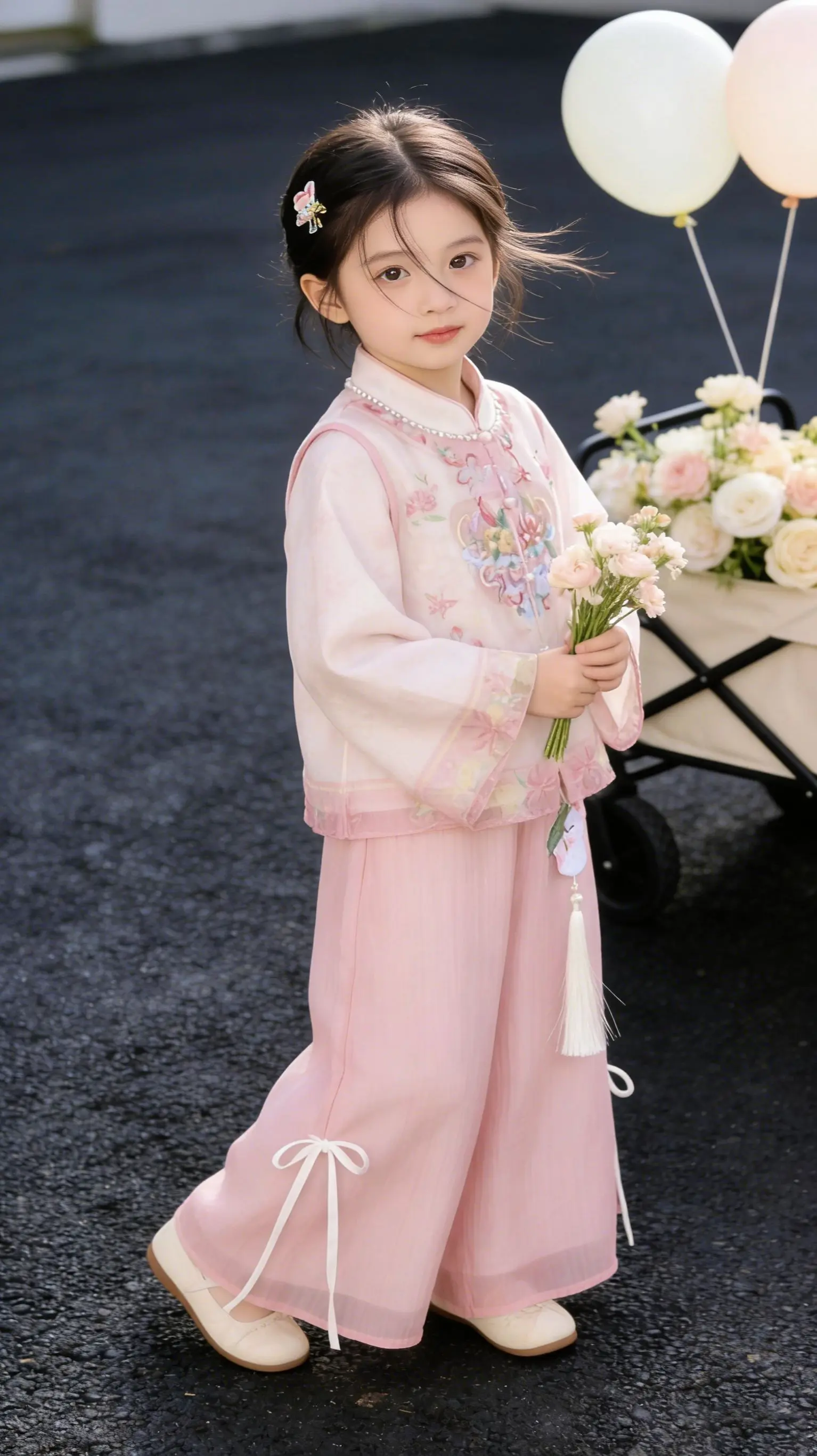 温柔治愈风~  叮！你的国风小甜妹已上线～ 粉粉嫩嫩的新中式套装也太乖...