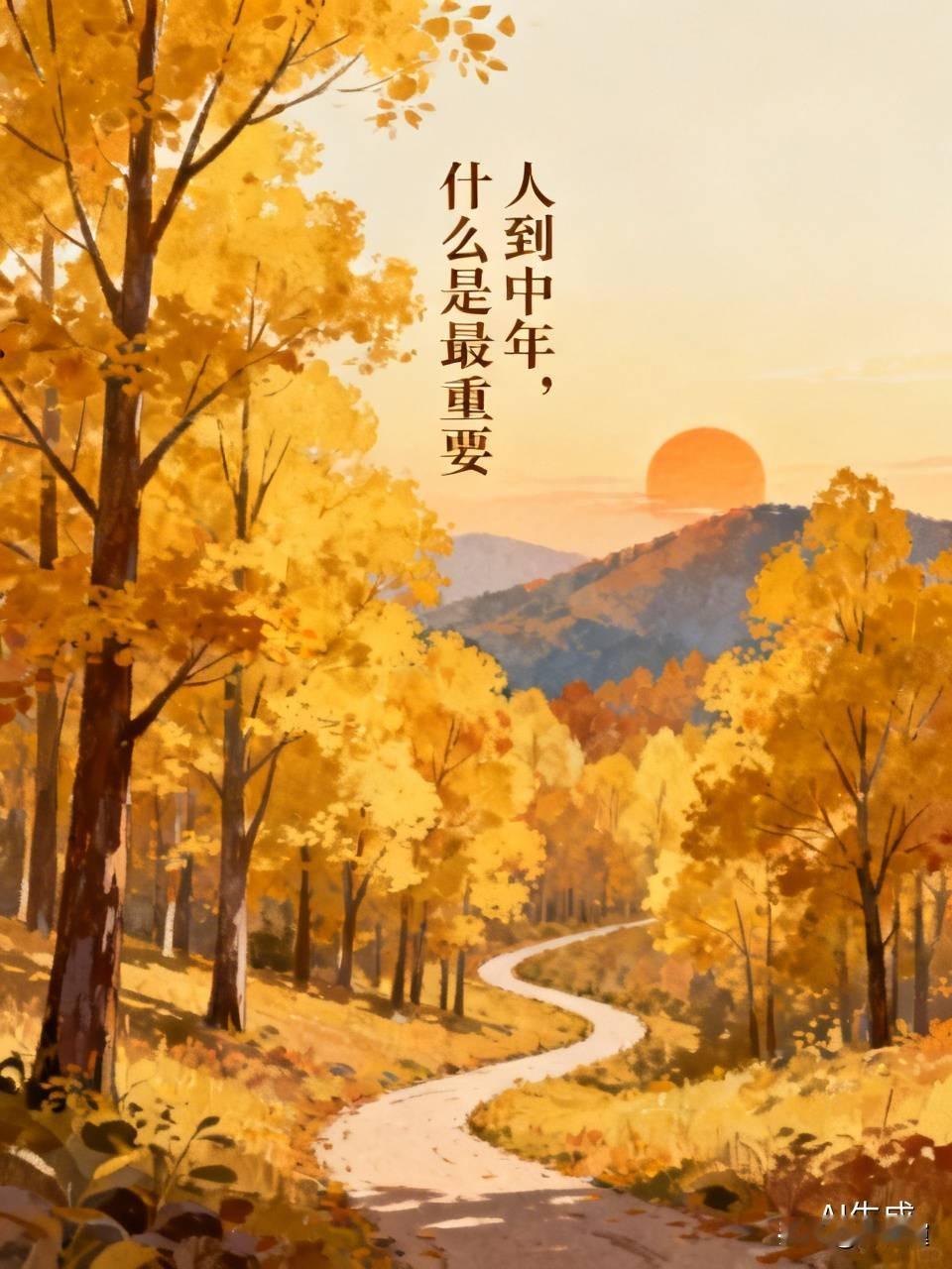 中年就是要在“撑住”和“放下”间找平衡，扛住责任，放下浮躁，在平凡中感受幸福，与