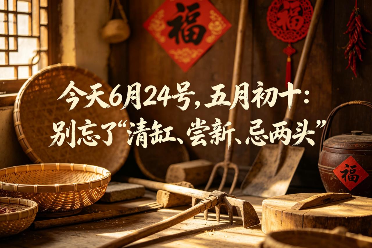 6月24日｜农历五月初十：端午过去五天了，今天别懒，干两件"土事"比啥都强

这