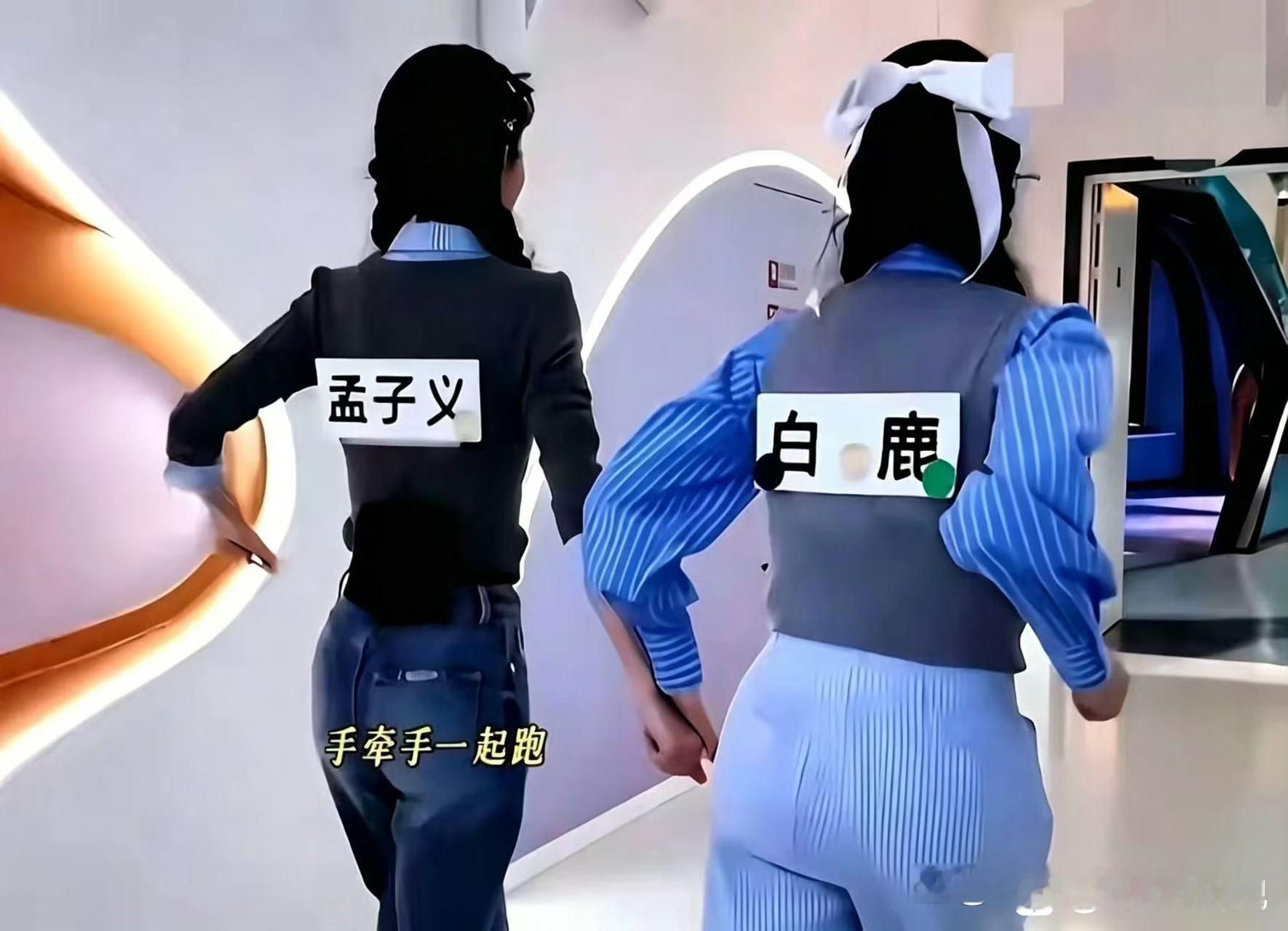 孟子义白鹿身形差别太直观我看完这张背影图，真的一眼就感受到两个人身材完全是两种风
