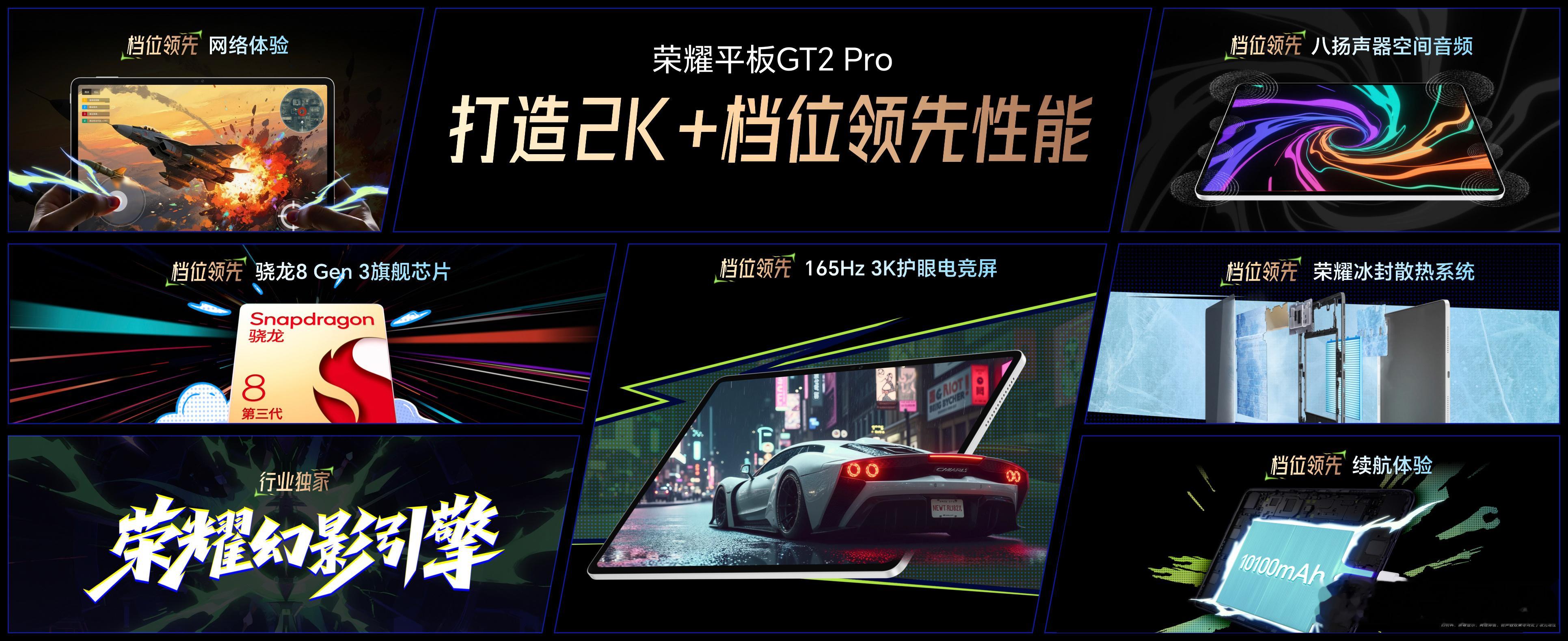荣耀平板GT2 Pro 今天也发布了！在显示、性能、续航等领域领先同档，持续引领