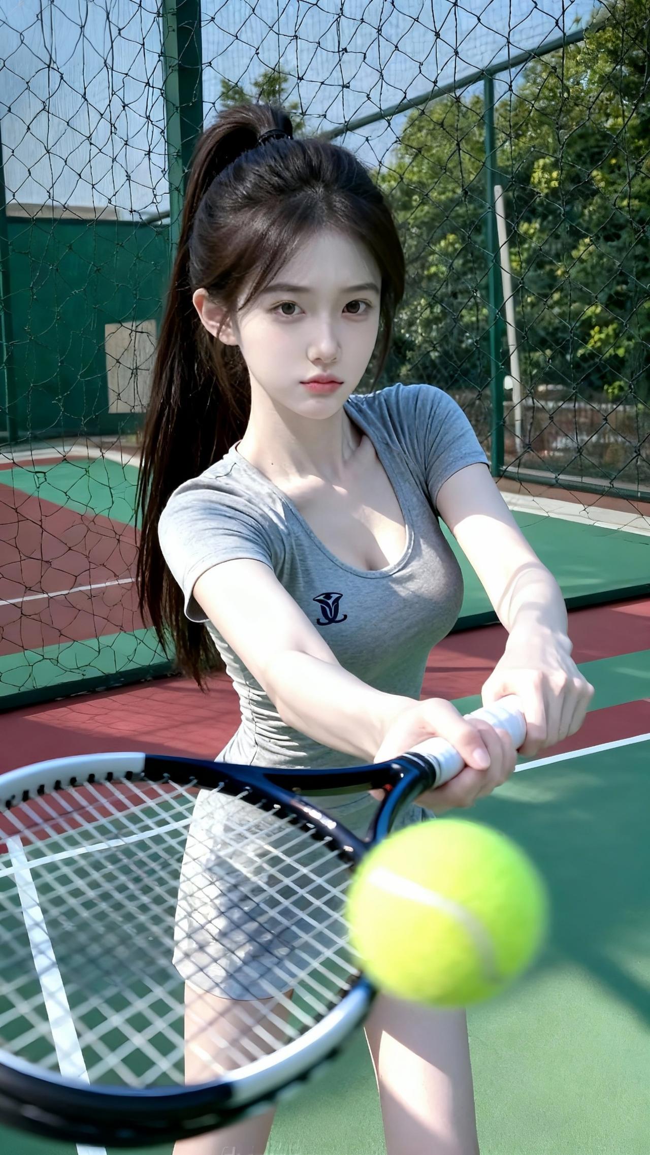 爱运动的女孩子，就像清晨的阳光，温暖充满活力[玫瑰]