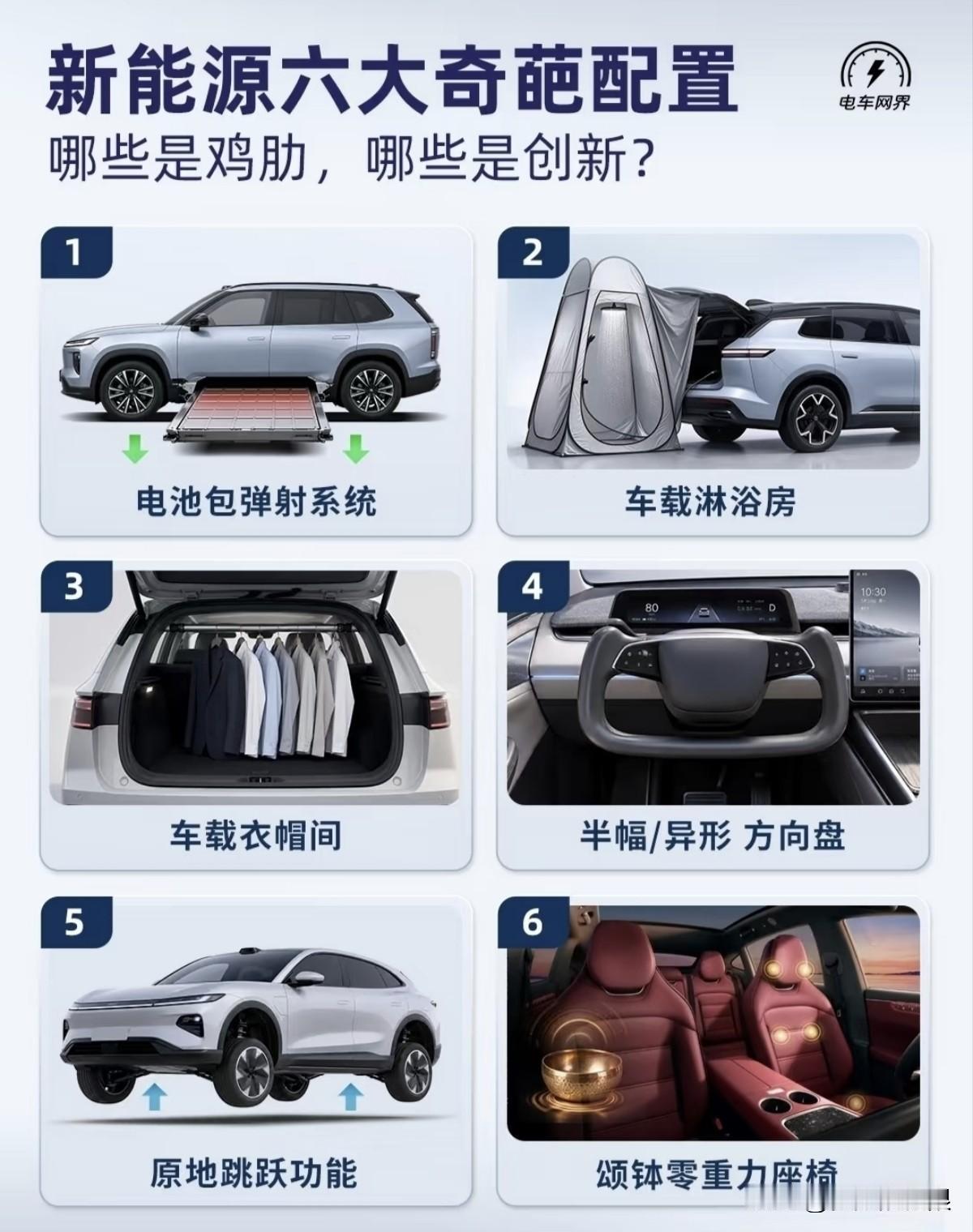 六款新能源车逆天配置，看得我直呼设计师脑洞开在天灵盖，看完只想捂住钱包说大可不必