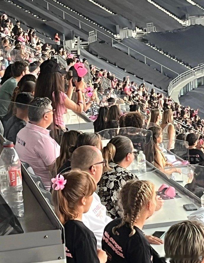 BLACKPINK演唱会上百无聊赖的老父亲们 当舞台灯光亮到刺眼，女儿举着应援棒