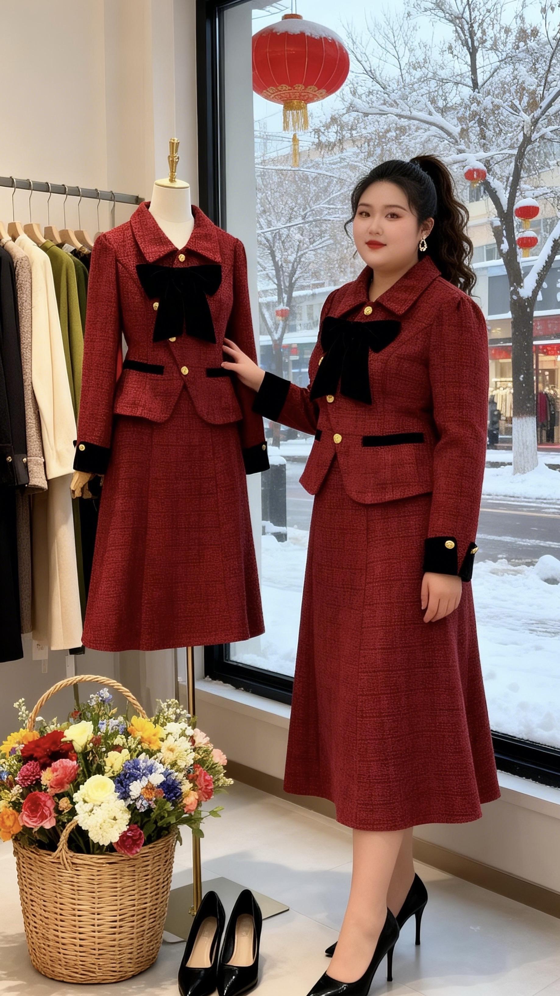 大码女装保暖外套 时尚感穿搭 双12冬日氛围感穿搭大赏穿搭提升精致感的小巧思