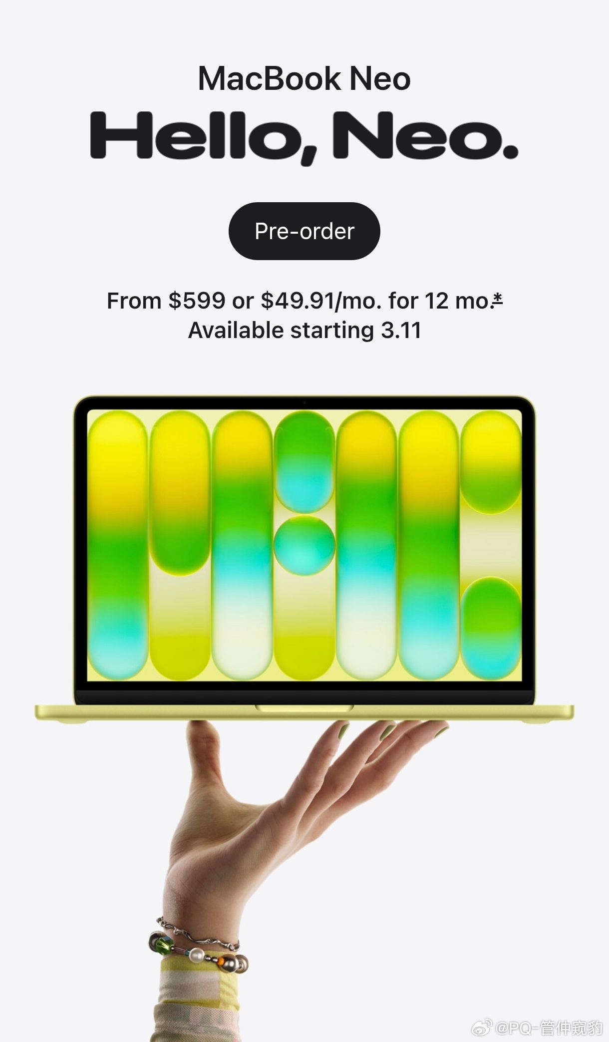 苹果新品 Macbook NEO廉价版Macbook AIR库克刀法极其精准中国