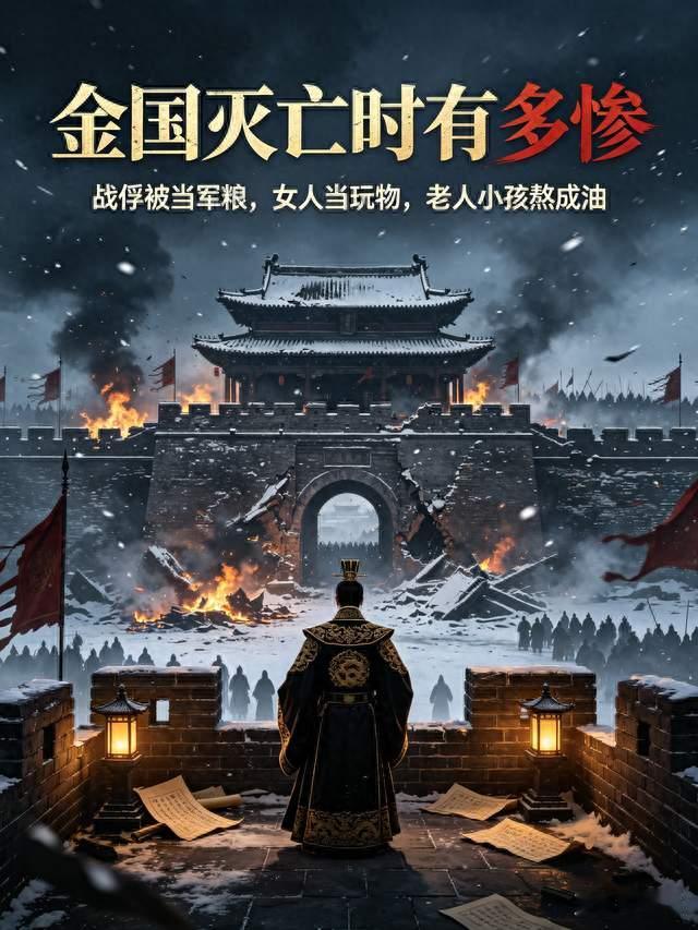 金国灭亡时有多惨？战俘被当军粮，女人当玩物，老人小孩熬成油！