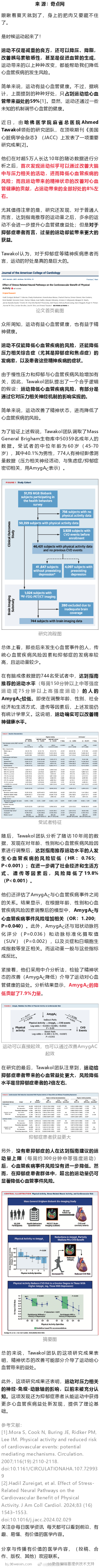 JACC：运动减压，可以护心！哈佛团队首次发现，运动带给心血管的好处中，有8%或
