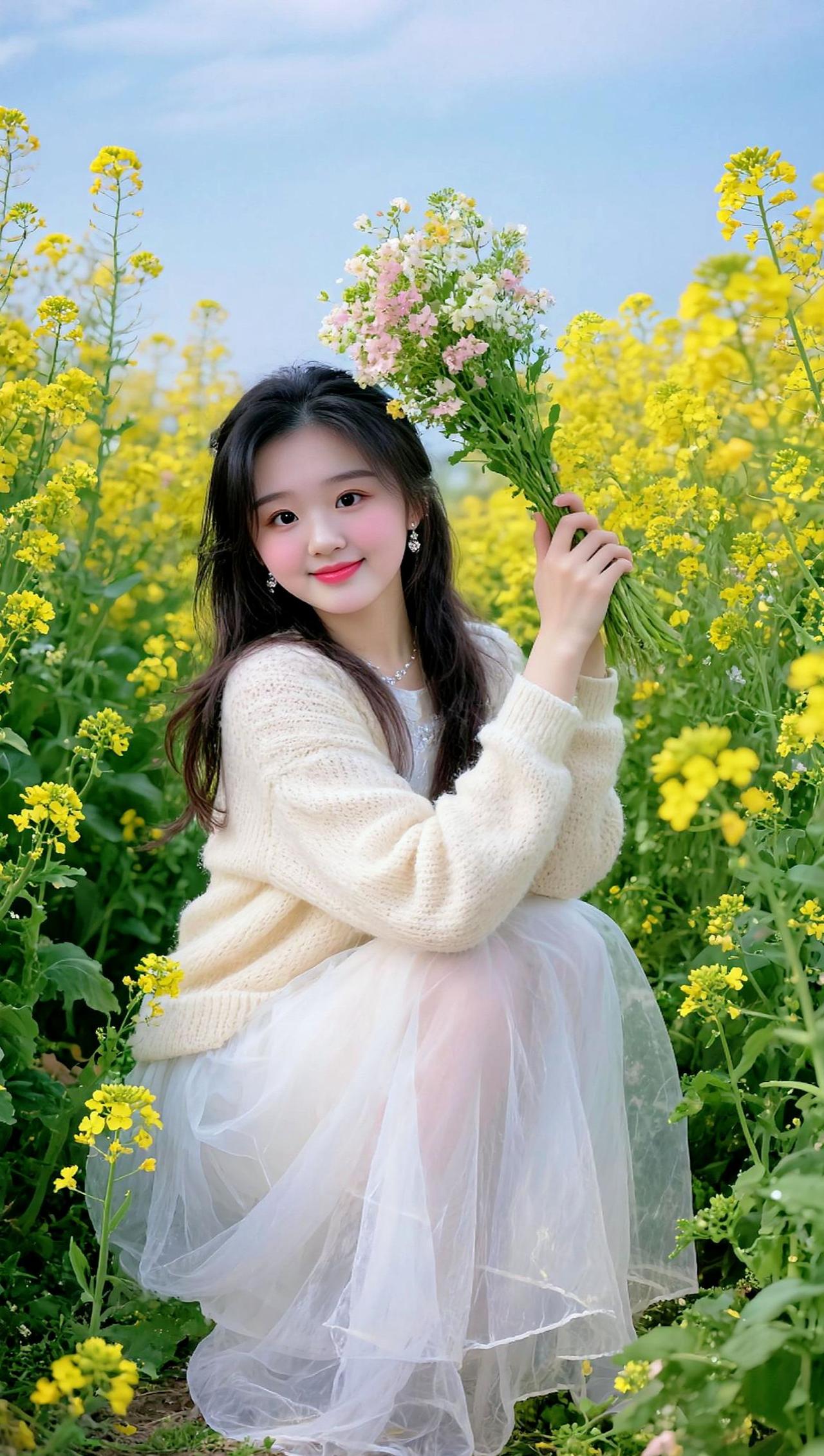 田园清晰 漂亮的油菜花