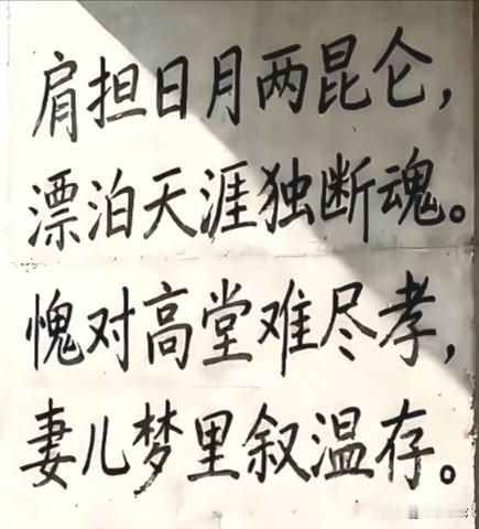 真是高手在民间啊！一位普普通通的打工者，竟然把汉字写得这么俊美！意思表达得这么通