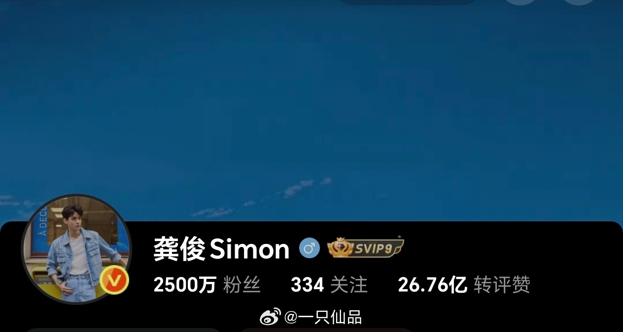 龚俊微博粉丝量突破2500万，恭喜恭喜 ​​​