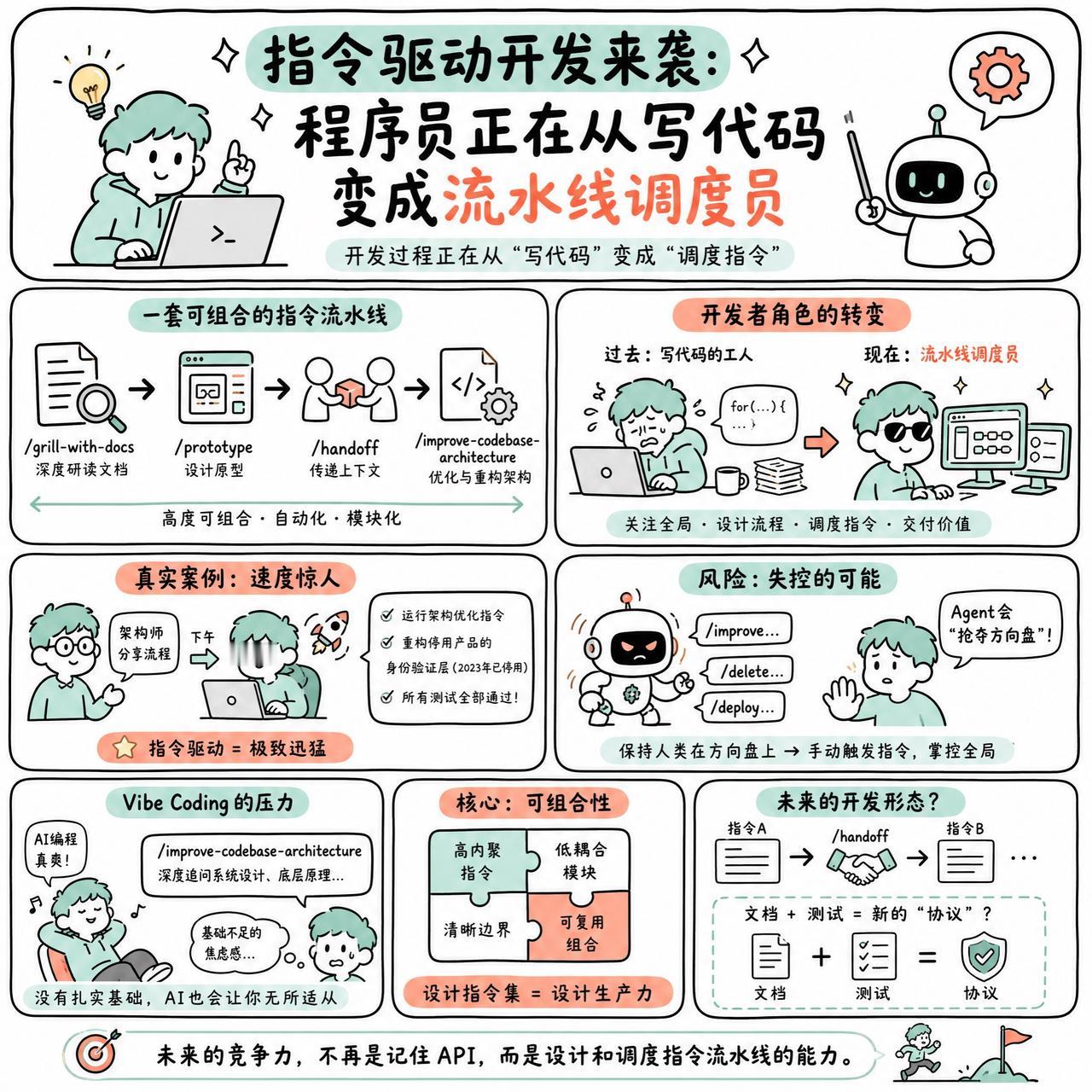 【指令驱动开发来袭：程序员正在从写代码变成流水线调度员】

快速阅读：通过一系列
