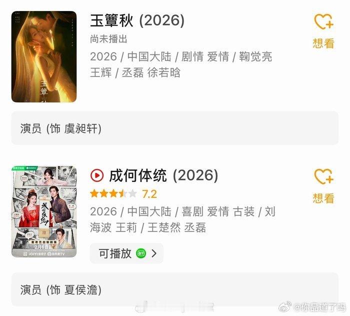 《许你星河千里》主演阵容再度变动原定人选调整，男主目前洽谈丞磊，女主锁定沈羽洁西