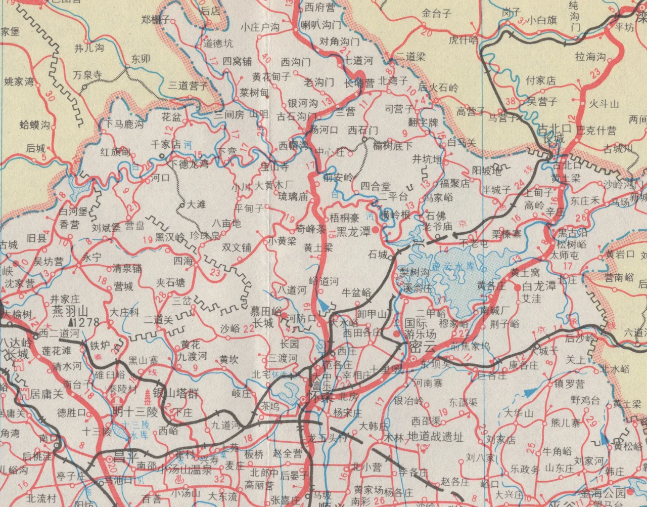 北京市地图（1989年第一版，1991年第四次印刷） 	 ﻿老地图﻿ ...