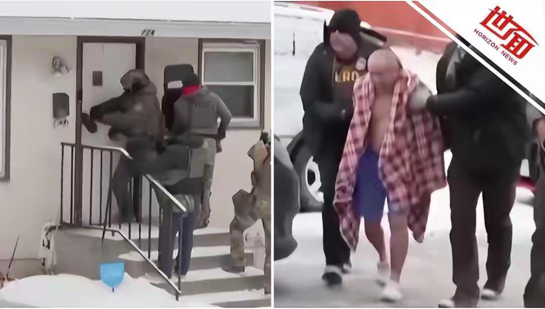 美国特工这几天尼明苏达州破门从床上抓走老裔57岁男子，在零下12度的天气里上身只