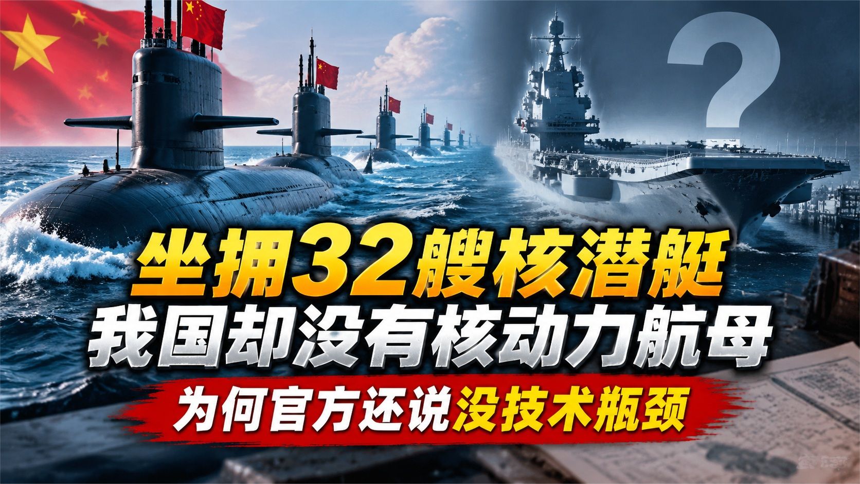 坐拥32艘核潜艇，我国却没有核动力航母，为何官方说没技术瓶颈