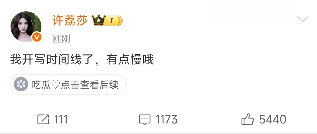 许荔莎说她开始写时间线了让大家等等她，希望她能写的有理有据逻辑清晰让大家一看就能