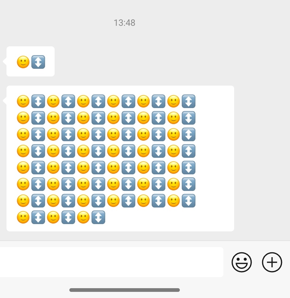 苹果用户再也不敢乱用emoji了测试了一下，确实发过去和接受的不一样，太尴尬了…