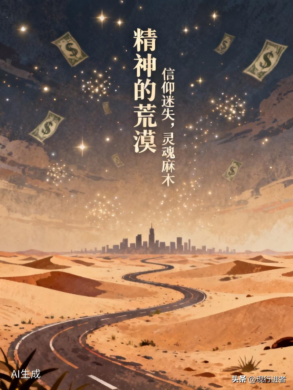 金钱的迷雾笼罩着现代社会，它扭曲了价值观，侵蚀着人性本真。我们正目睹着一个精神荒