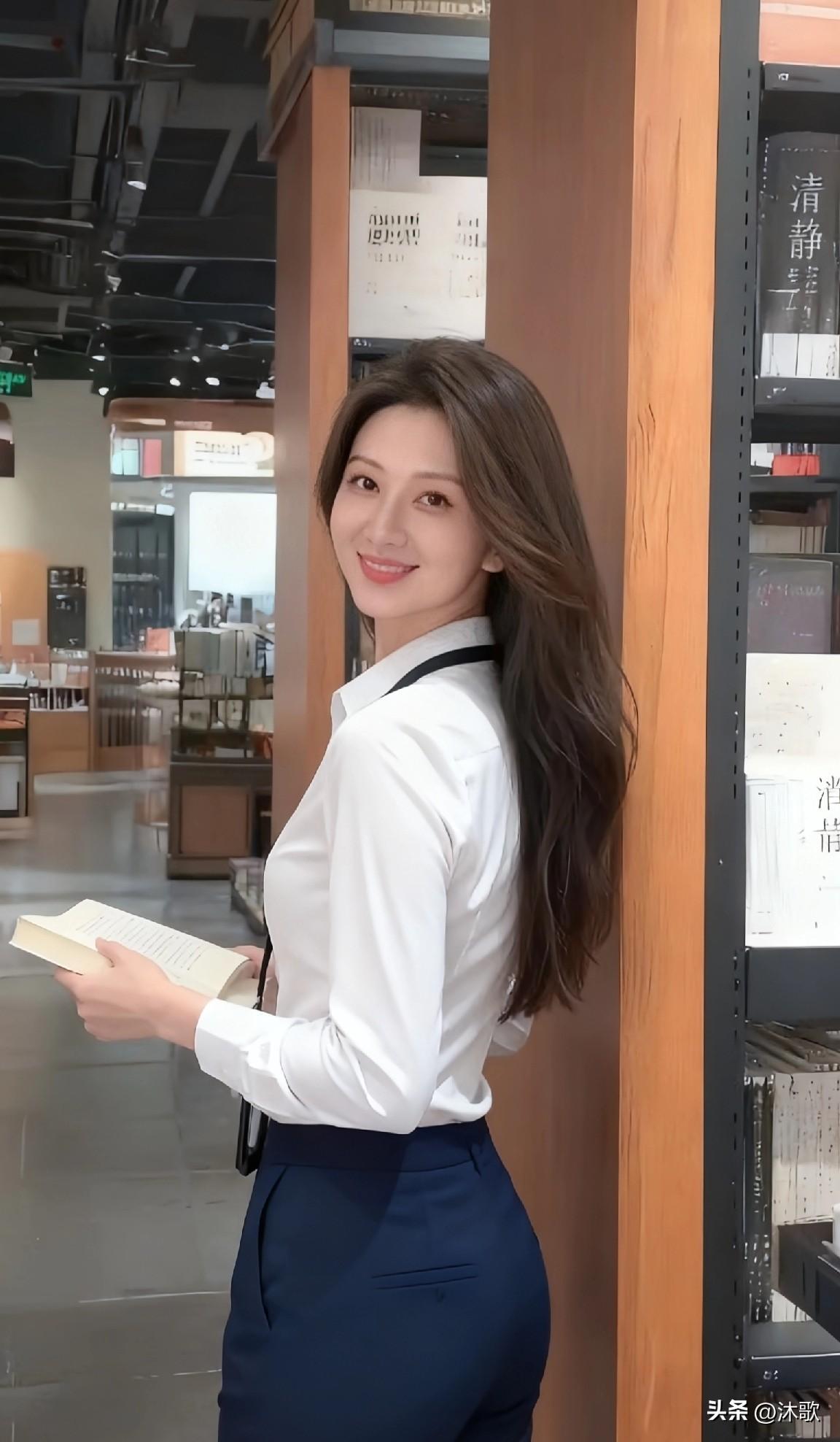 美女离你一步之遥，过去跟她打招呼，似乎有点冒失带您看美女 身高神秘美女 豫见美女