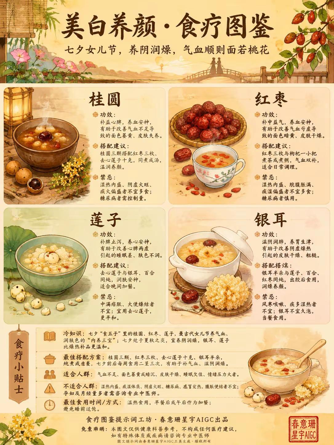 古代七夕“食五子”居然是为了养出好气色。七夕女儿节冷知识：吃对这几样，比敷面膜还