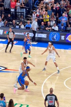 半主力出战的雷霆，赢了全阵的掘金。
129比126，最后72秒两队合计轰下15