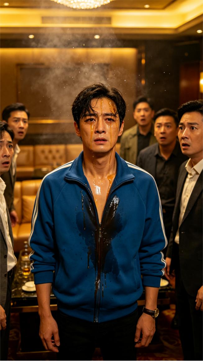 三十八度的白酒，从额头淌下来，流过眼皮，挂在睫毛上。
酒液顺着脸颊淌进领口，把我