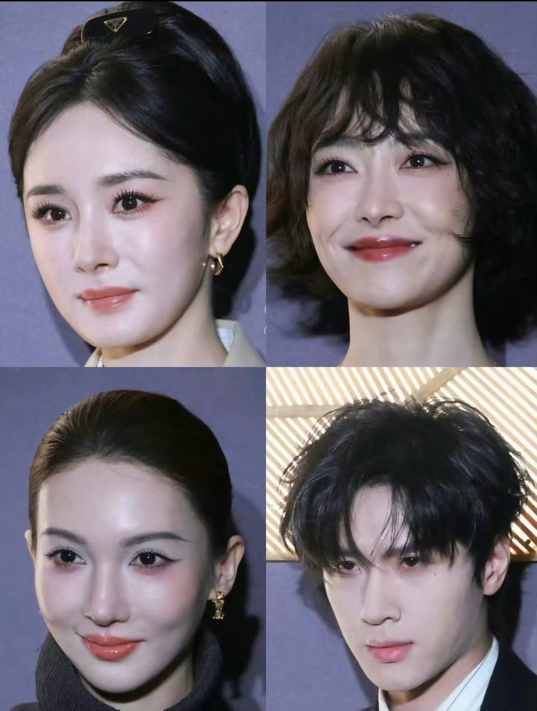 杨幂，宋茜，金晨，展轩的怼脸照，谁的状态 ok？杨幂 我都僵硬了