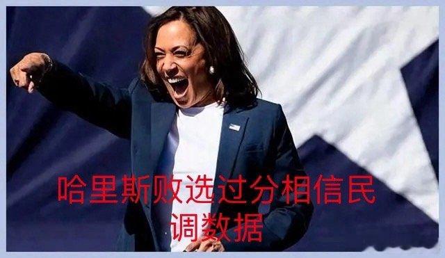 #特朗普# 对手哈里斯竞选失败因素之一：过分相信民调预测数据和选民热情。美国大选