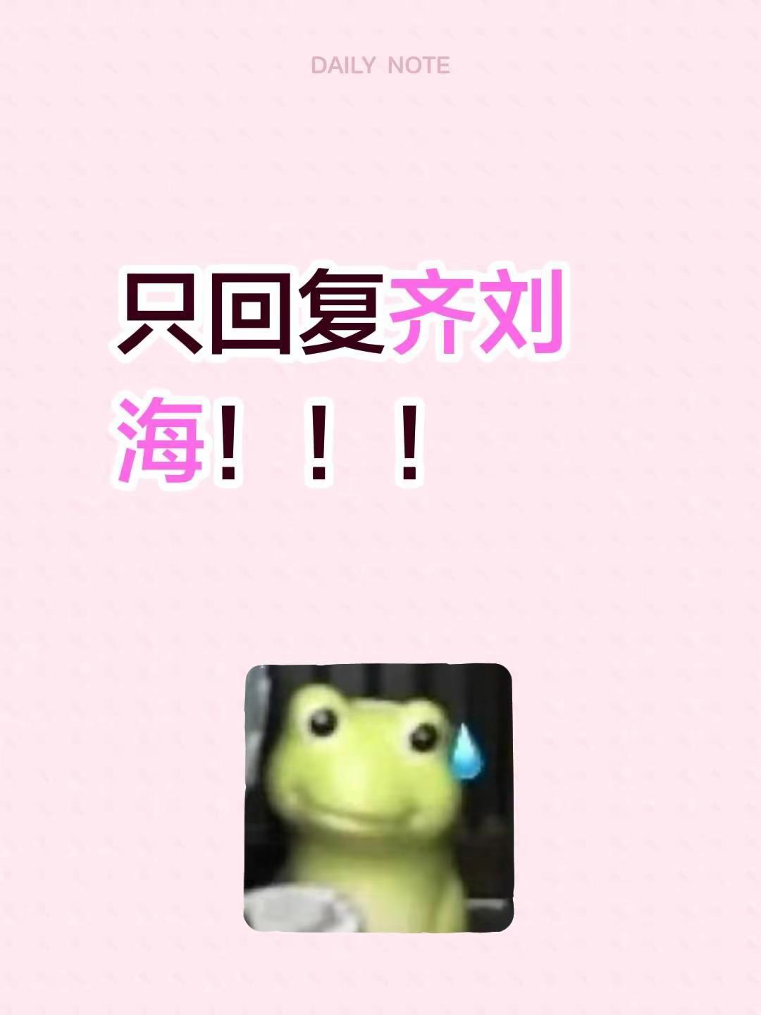 只回复齐刘海！！！