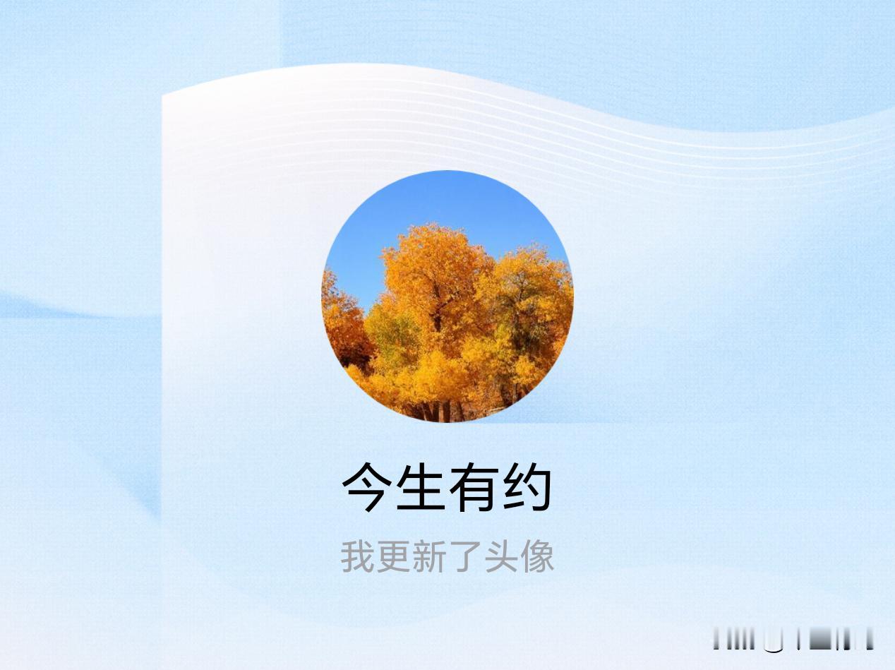 快来看看我新换的头像吧