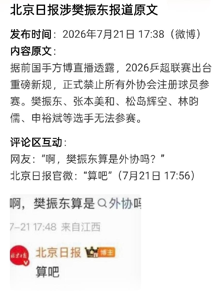 樊振东有了新身份：外协会员。