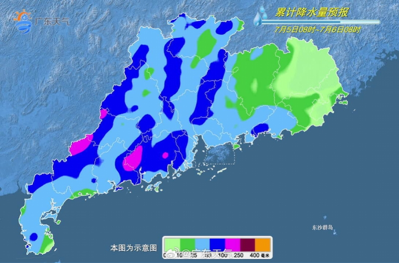 #未来三天广东暴雨预警# 【未来三天广东中西部有局部暴雨！台风“美莎克”强度逐渐