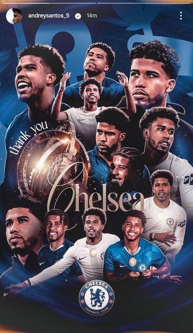 安德烈桑托斯ins“Thank you, Chelsea” 