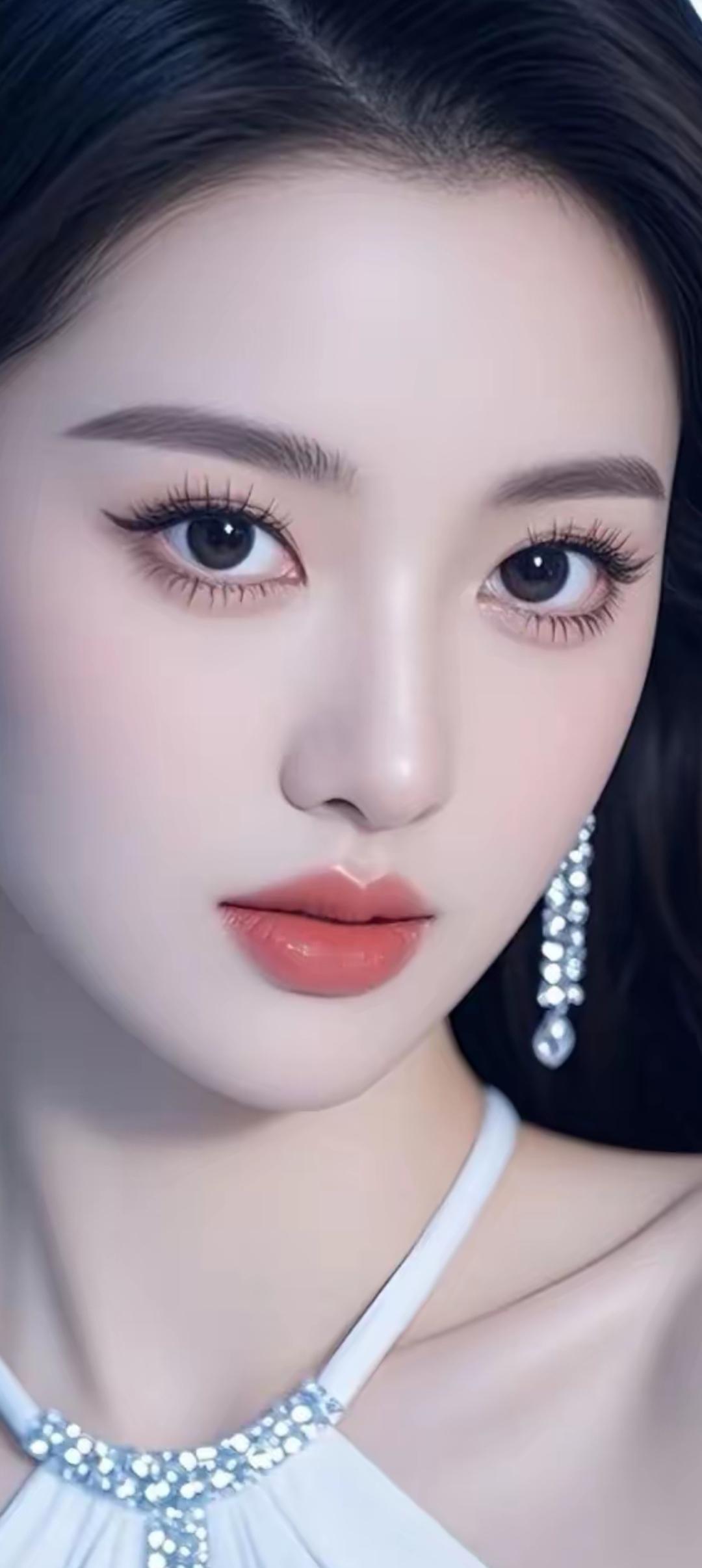 梦幻少女，精致的妆容与优雅的服饰完美结合，散发着迷人的魅力。