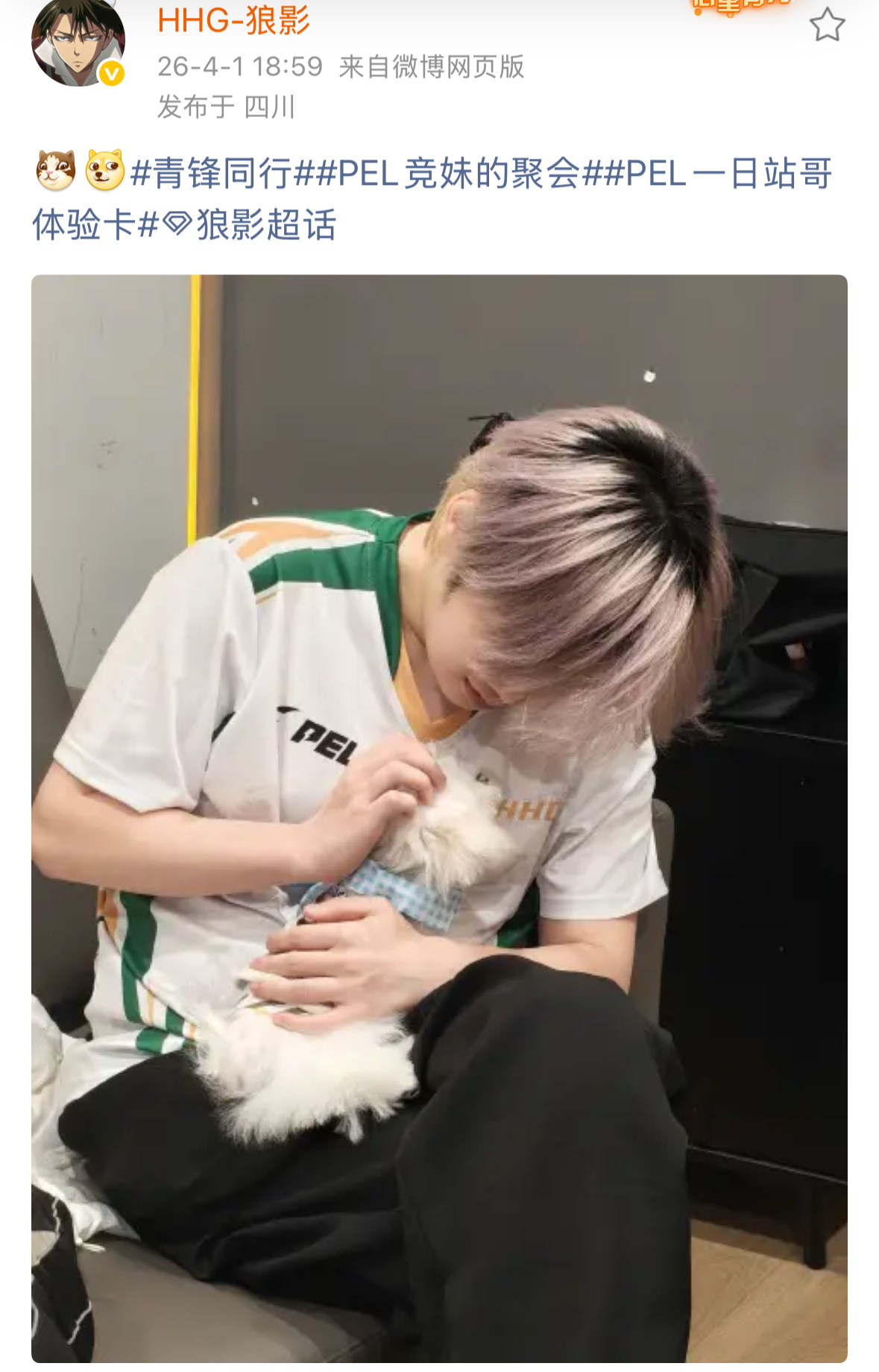 每日鲜诚c  接收一张喵汪合照pel一日站哥体验卡