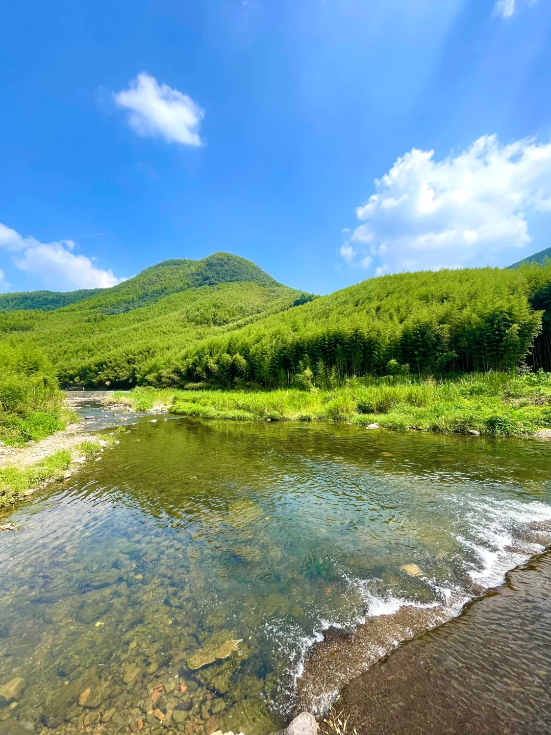 绝美小河边‼️玩水浪一天🚙杭州1.1h车到水边