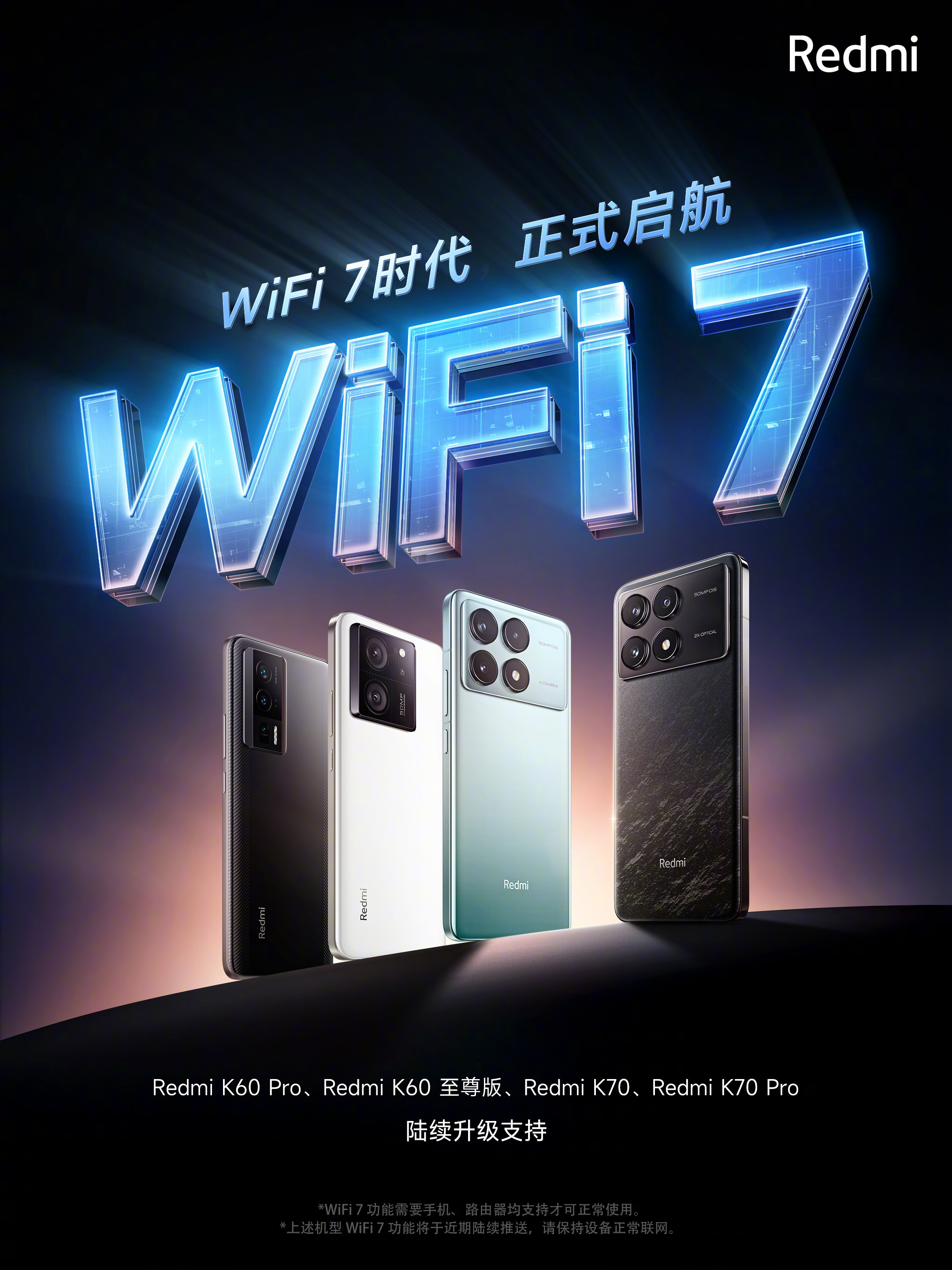 #WiFi7# 协议才刚发布，小米的速度也忒快了吧，小米手机和Redmi手机都拿