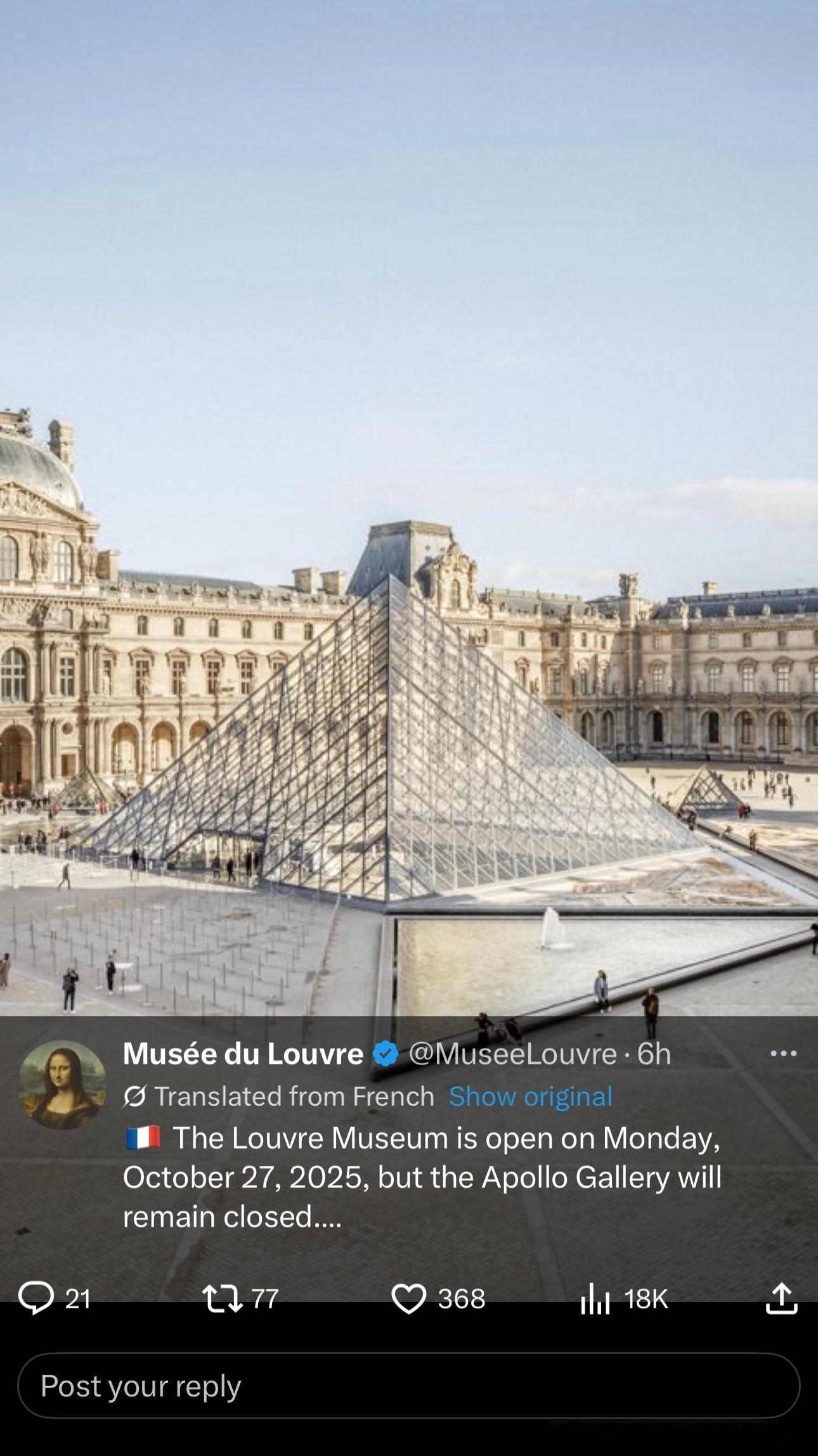 欧洲已经进入文明的崩塌阶段… 法国🇫🇷国家国宝居然在卢浮宫光天化日之下被抢走