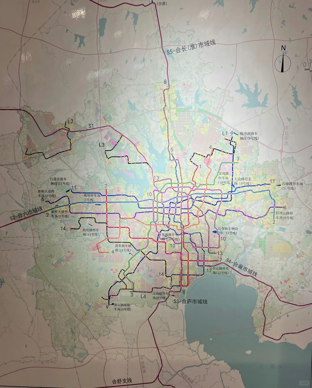 合肥地铁的远景规划2021-2035年。