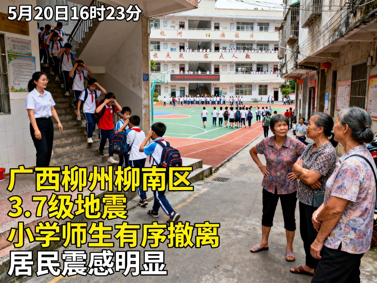 广西柳州柳南区发生了一次3.7级地震，震源深度比较浅，只有5千米左右，所以虽然震